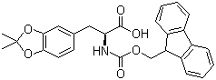 (2S)-2-[[(9H-Fluoren-9-ylmethoxy)carbonyl]amino]-3-(2,2-dimethyl-1,3-benzodioxol-5-yl)propanoic acid molecular structure (CAS 852288-18-7)