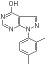4-羟基-1-(2,4-二甲基苯基)吡唑并[3,4-d]嘧啶分子结构 (CAS 852313-95-2)