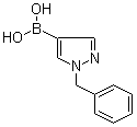 (1-苄基-1H-吡唑-4-基)硼酸分子结构 (CAS 852362-22-2)