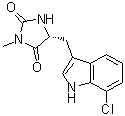 (5R)-5-[(7-Chloro-1H-indol-3-yl)methyl]-3-methyl-2,4-imidazolidinedione molecular structure (CAS 852391-19-6)