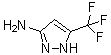 structure of CAS# 852443-61-9, 5-(Trifluoromethyl)-1H-pyrazol-3-amine;5-(Trifluoromethyl)pyrazol-3-amine; 5-Trifluoromethyl-2H-pyrazol-3-ylamine