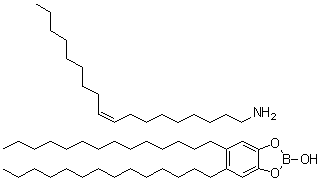 2-羟基-5,6-双十四烷基-1,3,2-苯并二氧杂硼杂环戊烯与(Z)-9-十八碳烯-1-胺的化合物分子结构 (CAS 85252-28-4)