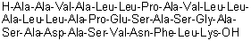 L-丙氨酰-L-丙氨酰-L-缬氨酰-L-丙氨酰-L-亮氨酰-L-亮氨酰-L-脯氨酰-L-丙氨酰-L-缬氨酰-L-亮氨酰-L-亮氨酰-L-丙氨酰-L-亮氨酰-L-亮氨酰-L-丙氨酰-L-脯氨酰-L-alpha-谷氨酰-L-丝氨酰-L-丙氨酰-L-丝氨酰甘氨酰-L-丙氨酰-L-丝氨酰-L-丙氨酰-L-alpha-天冬氨酰-L-丙氨酰-L-丝氨酰-L-缬氨酰-L-天冬氨酰胺酰-L-苯丙氨酰-L-亮氨酰-L-赖氨酸分子结构 (CAS 852690-80-3)