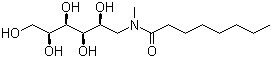 N-辛酰基-N-甲基葡萄糖胺分子结构 (CAS 85316-98-9)