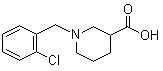 1-[(2-氯苯基)甲基]-3-哌啶甲酸分子结构 (CAS 853649-08-8)