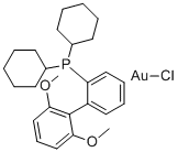 氯(2-二环己基膦基-2',6'-二甲氧基-1,1'-联苯)金(I)分子结构 (CAS 854045-95-7)