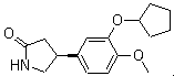 结构式 CAS# 85416-73-5, (+)-Rolipram; (S)-4-[3-(环戊基氧基)-4-甲氧基苯基]-2-吡咯烷酮