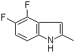 2-甲基-4,5-二氟吲哚分子结构 (CAS 85462-60-8)
