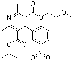 结构式 CAS# 85677-93-6, 2,6-二甲基-4-(3-硝基苯基)-3,5-吡啶二甲酸 2-甲氧基乙基 异丙基酯