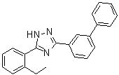3-[1,1'-联苯]-3-基-5-(2-乙基苯基)-1H-1,2,4-三唑分子结构 (CAS 85681-51-2)