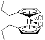 结构式 CAS# 85722-06-1, 二(丙基环戊二烯基)铪二氯化物