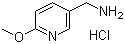 结构式 CAS# 857220-13-4, 6-甲氧基-3-吡啶甲胺盐酸盐