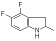 4,5-二氟-2,3-二氢-2-甲基-1H-吲哚分子结构 (CAS 85730-59-2)