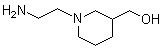 1-(2-Aminoethyl)-3-piperidinemethanol molecular structure (CAS 857637-03-7)