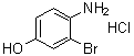 4-氨基-3-溴苯酚盐酸盐分子结构 (CAS 858014-01-4)