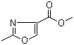 2-甲基恶唑-4-羧酸甲酯分子结构 (CAS 85806-67-3)