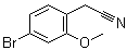 structure of CAS# 858523-37-2, 4-Bromo-2-methoxybenzeneacetonitrile;(4-Bromo-2-methoxyphenyl)acetonitrile