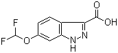 6-Difluoromethoxyindazole-3-carboxylic acid molecular structure (CAS 858661-80-0)