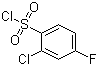 structure of CAS# 85958-57-2, 2-Chloro-4-fluorobenzenesulfonyl chloride;2-Chloro-4-fluorobenzene-1-sulfonyl chloride