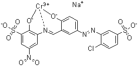 Sodium [3-[[[5-[(2-chloro-5-sulfophenyl)azo]-2-hydroxyphenyl]methylene]amino]-2-hydroxy-5-nitrobenzenesulfonato]chromate molecular structure (CAS 85958-83-4)