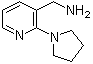 结构式 CAS# 859850-79-6, 2-(1-吡咯烷基)-3-吡啶甲胺