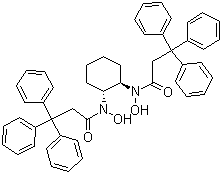 (1R,2R)-N,N'-二羟基-N,N'-双(3,3,3-三苯基丙酰基)-1,2-环己二胺分子结构 (CAS 860036-29-9)