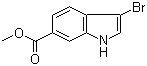 结构式 CAS# 860457-92-7, 3-溴-1H-吲哚-6-羧酸甲酯