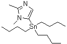 1,2-Dimethyl-5-(tributylstannyl)-1H-imidazole molecular structure (CAS 86051-75-4)