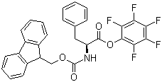 结构式 CAS# 86060-92-6, N-芴甲氧羰基-L-苯丙氨酸五氟苯酯