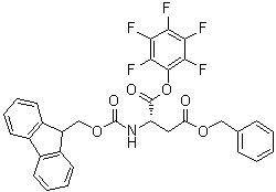 N-[(9H-Fluoren-9-ylmethoxy)carbonyl]-L-aspartic acid 1-(pentafluorophenyl) 4-(phenylmethyl) ester molecular structure (CAS 86061-03-2)