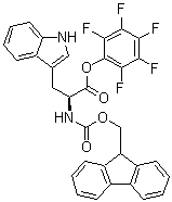 structure of CAS# 86069-87-6, N-[(9H-Fluoren-9-ylmethoxy)carbonyl]-L-tryptophan pentafluorophenyl este