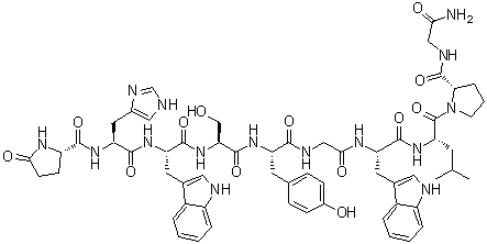 Salmon gonadotropin-releasing hormone molecular structure (CAS 86073-88-3)