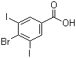 4-Bromo-3,5-diiodobenzoic acid molecular structure (CAS 861117-99-9)