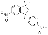 2,3-Dihydro-1,1,3-trimethyl-5-nitro-3-(4-nitrophenyl)-1H-indene molecular structure (CAS 86126-32-1)