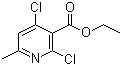 2,4-二氯-6-甲基吡啶-3-甲酸乙酯分子结构 (CAS 86129-63-7)