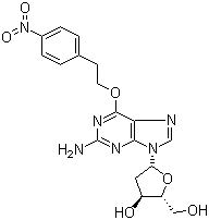 structure of CAS# 86137-72-6, 2'-Deoxy-6-O-[2-(4-nitrophenyl)ethyl]guanosine
