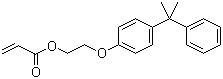丙烯酸 2-[4-(1-甲基-1-苯乙基)苯氧基]乙基酯分子结构 (CAS 86148-08-5)