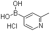 structure of CAS# 861905-97-7, 2-Methylpyridine-4-boronic acid hydrochloride;(2-Methylpyridin-4-yl)boronic acid hydrochloride; 2-Picoline-4-boronic acid hydrochloride