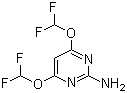 2-Amino-4,6-bis(difluoromethoxy)pyrimidine molecular structure (CAS 86209-44-1)