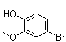 4-溴-6-甲基-2-甲氧基苯酚分子结构 (CAS 86232-54-4)