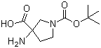 3-Amino-1-Boc-pyrrolidine-3-carboxylic acid molecular structure (CAS 862372-66-5)
