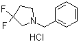 结构式 CAS# 862416-37-3, 3,3-二氟-1-(苯基甲基)吡咯烷盐酸盐