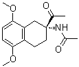 结构式 CAS# 86264-61-1, (R)-N-(2-乙酰基-1,2,3,4-四氢-5,8-二甲氧基-2-萘基)乙酰胺