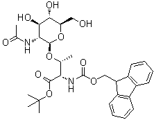 O-[2-(Acetylamino)-2-deoxy-beta-D-glucopyranosyl]-N-[(9H-fluoren-9-ylmethoxy)carbonyl]-L-threonine 1,1-dimethylethyl ester molecular structure (CAS 862851-22-7)