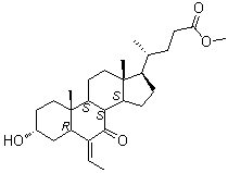 (3alpha,5beta)-6-Ethylidene-3-hydroxy-7-oxocholan-24-oic acid methyl ester molecular structure (CAS 863239-59-2)