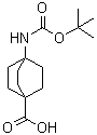 structure of CAS# 863304-76-1, 4-(tert-Butoxycarbonylamino)bicyclo[2.2.2]octane-1-carboxylic acid