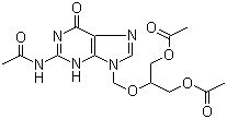 structure of CAS# 86357-14-4, Triacetylganciclovir;N-[9-[[2-(Acetyloxy)-1-[(acetyloxy)methyl]ethoxy]methyl]-6,9-dihydro-6-oxo-1H-purin-2-yl]acetamide