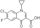 7-Chloro-1-cyclopropyl-6-fluoro-1,4-dihydro-4-oxoquinoline-3-carboxylic acid molecular structure (CAS 86393-33-1)