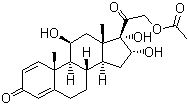 16alpha-Hydroxyprednisonlone acetate molecular structure (CAS 86401-80-1)