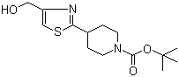 tert-Butyl 4-[4-(hydroxymethyl)-1,3-thiazol-2-yl]piperidine-1-carboxylate molecular structure (CAS 864068-79-1)